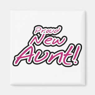 Stolze neue Tante-Hemden und Geschenke Magnet