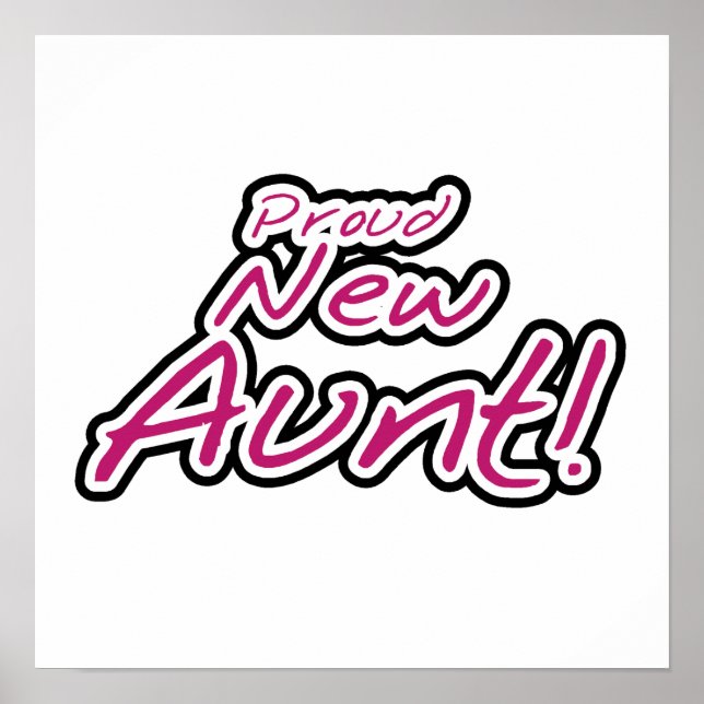 Stolze neue Tante - Hemden und Geschenke Poster (Vorne)
