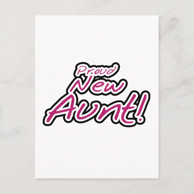 Stolze neue Tante-Hemden und Geschenke Postkarte (Vorderseite)