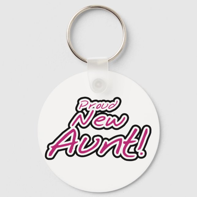 Stolze neue Tante-Hemden und Geschenke Schlüsselanhänger (Vorderseite)