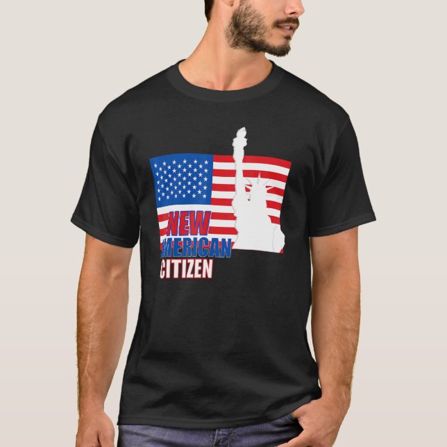 Stolze neue US-BÜRGER - amerikanische Flaggenstaat T-Shirt (Vorderseite)