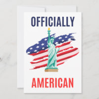 Stolze neue US-Bürger-Karte – Patriotisches Gesche
