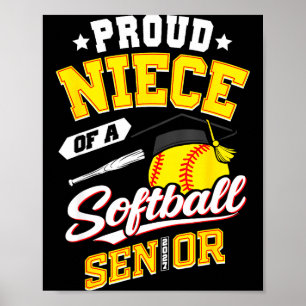 Stolze Nichte eines Softball-Absolventen der Absch Poster