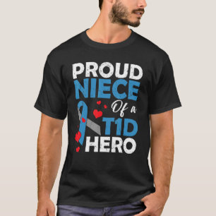 Stolze Nichte eines Typ-1-Diabetes-Hero-Kriegerstü T-Shirt