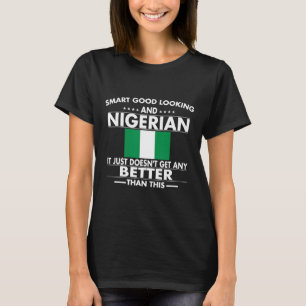 Stolze nigerianische Flagge Nigeria Heritage Wurze T-Shirt