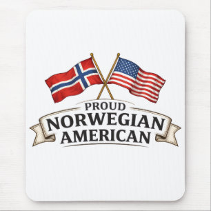 Stolze norwegisch-amerikanische Mauspad