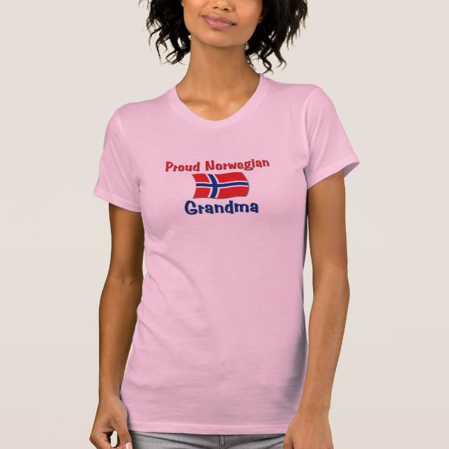 Stolze norwegische Großmutter T-Shirt (Vorderseite)