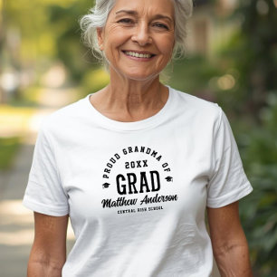 Stolze Oma Absolventin Universitäts-Typografie Abs Tri-Blend Shirt