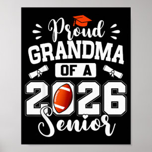 Stolze Oma eines 2026 Senior Football Absolventen Poster