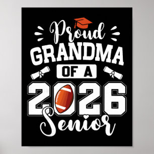 Stolze Oma eines 2026 Senior Footll Absolventen V Poster