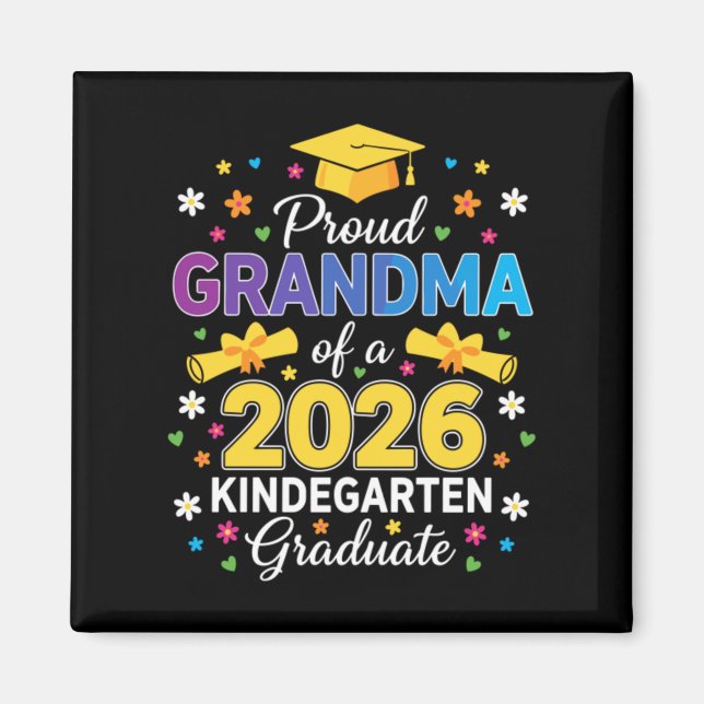 Stolze Oma eines 2026er Kindergartenabsolventen Magnet (Vorne)