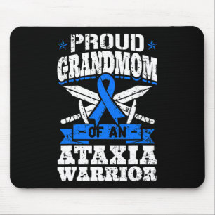 Stolze Oma eines Ataxie-Kriegers Blaues Bewusstsei Mousepad