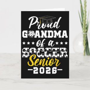 Stolze Oma eines Fußball-Seniors 2026 Abschluss G Karte