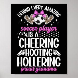 Stolze Oma eines Fußballspielers Großmutter Fußbal Poster