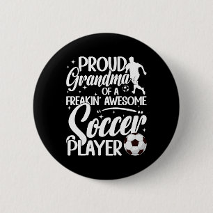 Stolze Oma eines Fußballspielers Oma Fußball Oma Button