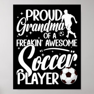 Stolze Oma eines Fußballspielers Oma Fußball Oma Poster