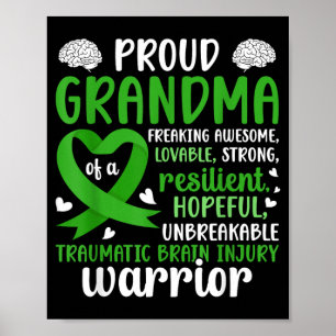 Stolze Oma eines Kämpfers mit Schädel-Hirn-Trauma Poster
