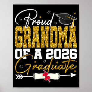 Stolze Oma eines Senior-Absolventen 2026 Familie A Poster