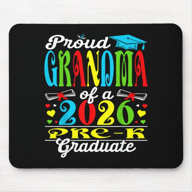 Stolze Oma von 2020er Vorschulabsolventin Mutterta Mousepad (Vorne)