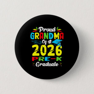 Stolze Oma von 2026 Vorschul-Absolventin Muttertag Button