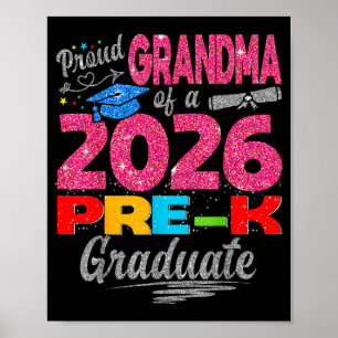 Stolze Oma von 2026 Vorschul-Absolventin Muttertag Poster