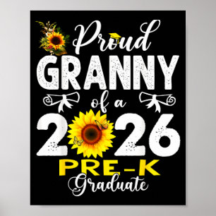 Stolze Oma von 2026 Vorschul-Absolventin Muttertag Poster