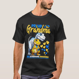 Stolze Oma Welt Down-Syndrom-Bewusstsein Dinosa T-Shirt