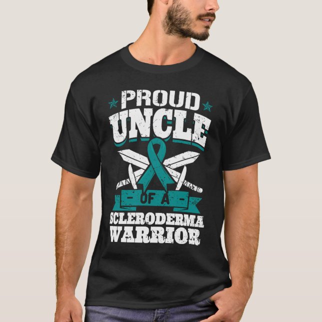 Stolze Onkel eines Skleroderma Kriegererkennungsri T-Shirt (Vorderseite)