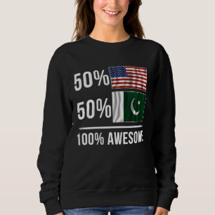 Stolze pakistanisch-amerikanische Flagge Pakistan  Sweatshirt