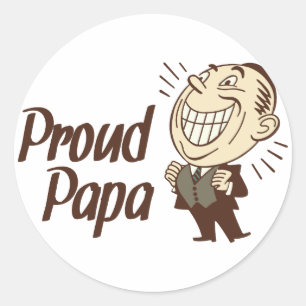 Stolze Papa-Aufkleber Runder Aufkleber