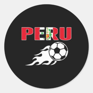 Stolze peruanische Fußballfans Trikot peruanische  Runder Aufkleber
