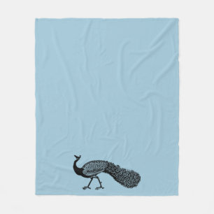 Stolze Pfau-Fleece-Decke Fleecedecke