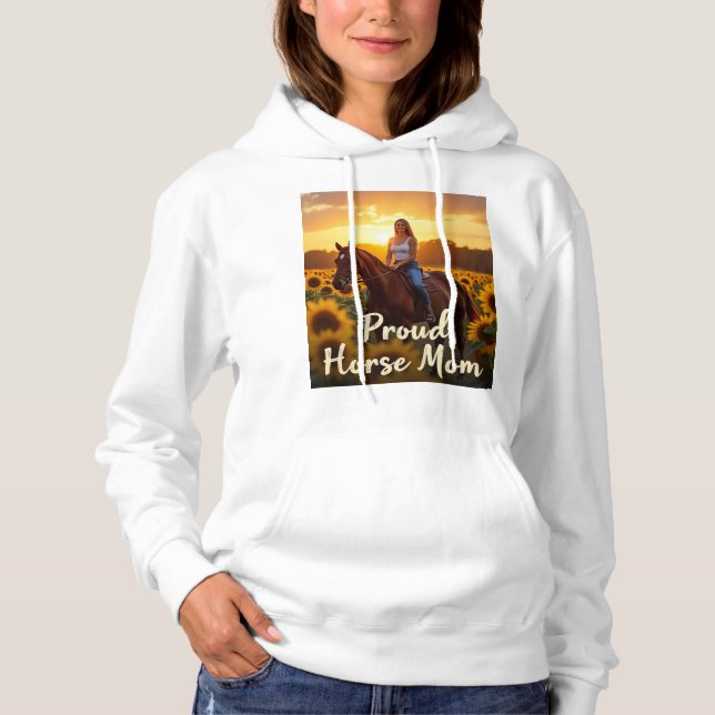 Stolze Pferdemutter-Kunst Hoodie (Vorderseite)