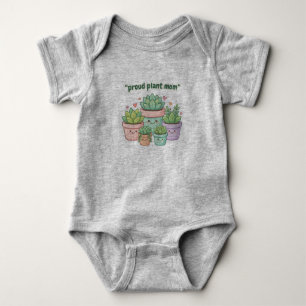 Stolze Pflanzen-Mutter Lustige Chibi-Sukkulenten K Baby Strampler
