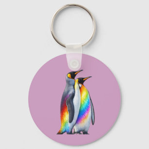 Stolze Pinguine stehen zusammen Schlüsselanhänger