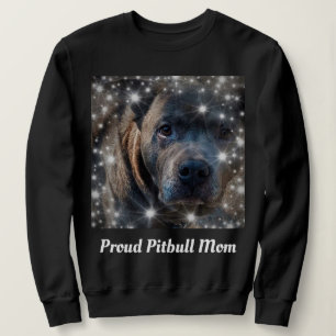 Stolze Pitbull-Hundemama Schwarz Sweatshirt