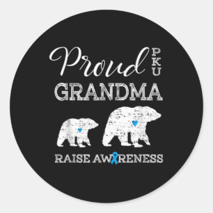 Stolze Pku Oma _ T-Shirt-Geschenk zur Sensibilisie Runder Aufkleber
