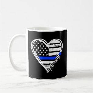Stolze Polizei eines Polizeibeamten Herzinfarkt-Po Kaffeetasse