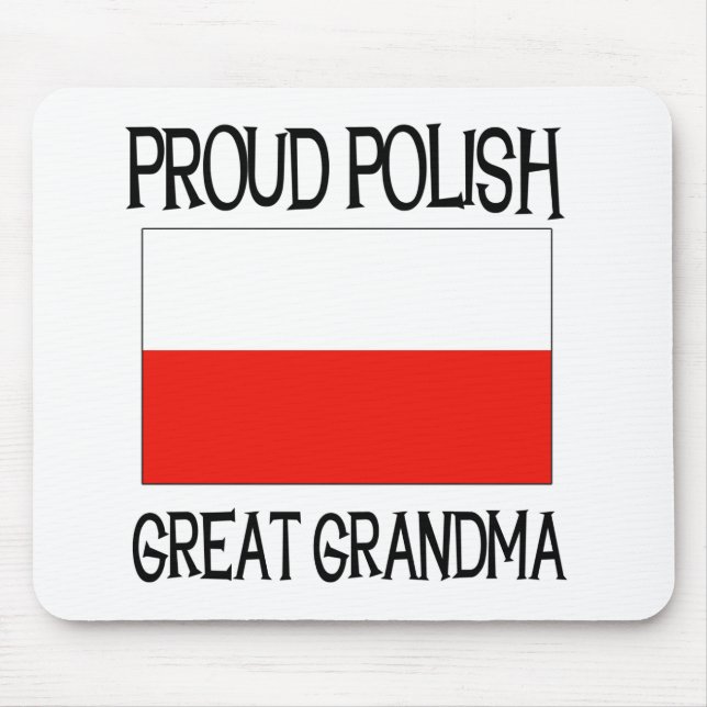 Stolze polnische große Großmutter Mousepad (Vorne)