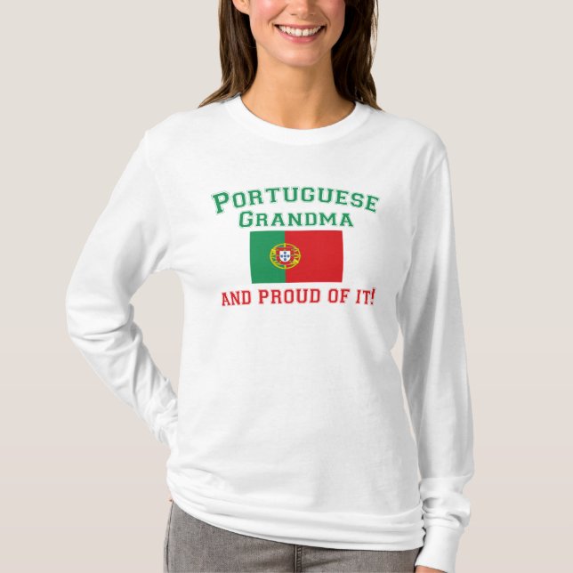 Stolze portugiesische Großmutter T-Shirt (Vorderseite)