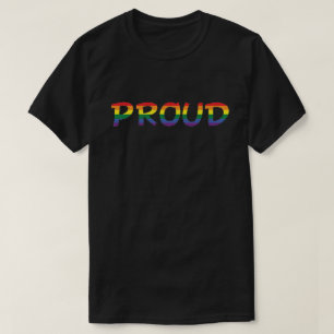 Stolze Regenbogen-Buchstaben T-Shirt
