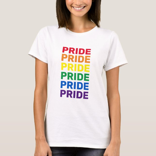 Stolze Regenbogenblende Schwulenflagge moderne coo T-Shirt (Vorderseite)