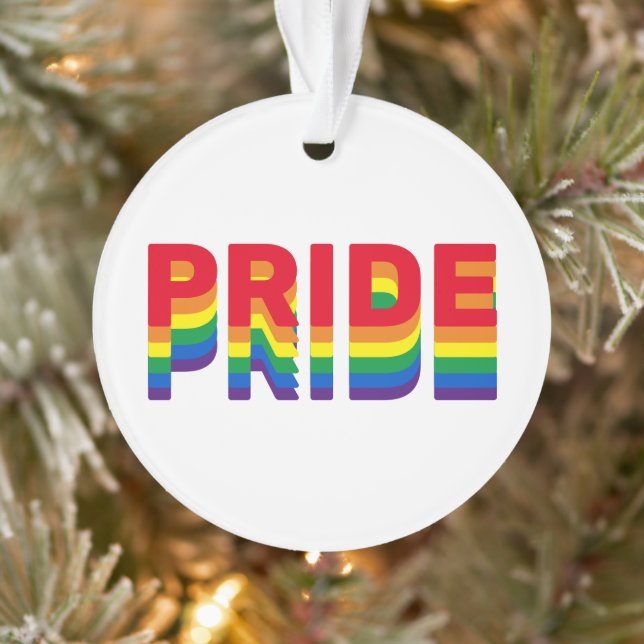 Stolze Regenbogenfarben Gay Lgbtq Weihnachten Ornament (Baum)