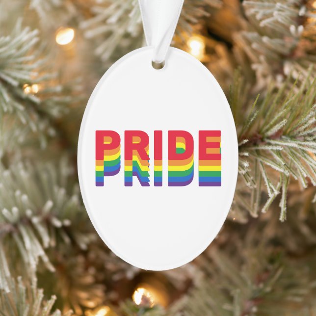 Stolze Regenbogenfarben Gay Lgbtq Weihnachten Ornament (Baum)