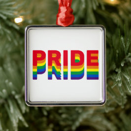 Stolze Regenbogenfarben Gay Lgbtq Weihnachten Ornament Aus Metall