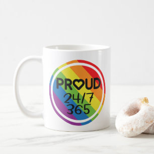 Stolze Regenbogenfarben jeden Monat Kaffeetasse