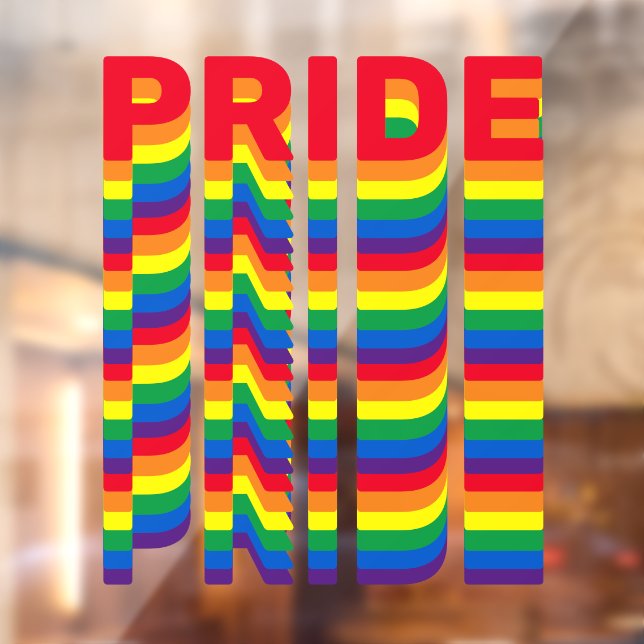 Stolze Regenbogenfarben lgbt lgbtq que Gay Brauch Fensteraufkleber (Blatt 2)