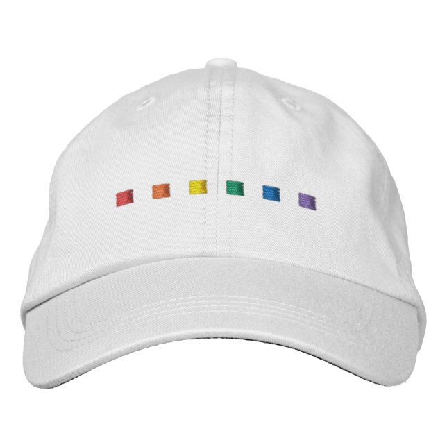 Stolze Regenbogenfarben lgbtq Gay Flagge minimalis Bestickte Baseballkappe (Vorderseite)