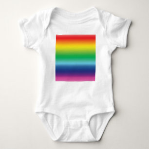 Stolze Regenbogenfarben lgbtq lgbt Gay Flag Muster Baby Strampler