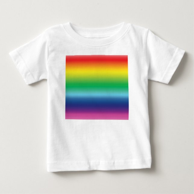 Stolze Regenbogenfarben lgbtq lgbt Gay Flag Muster Baby T-shirt (Vorderseite)